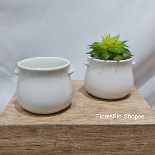 Vaso de Cerâmica Pocelana Decorativa Para Suculenta