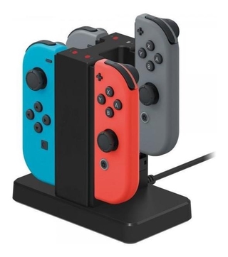 Base Carregador Para Joy-con Nintendo Switch P/ 4 Controles