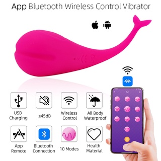 Vibrador feminino silicone com 10 frequências, sem fio, com bluetooth, controle remoto via aplicativo, para ponto g, brinquedos sexuais (2)