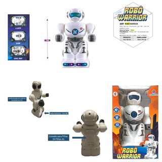 Robô Inteligente Agil Bate E Volta + Luz + Som - Brinquedo - Agility - Polibrinq