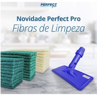 Kit Mop Rodo Pega Fibra 5 fibras verde limpa pisos e vidros C/ Esponja Limpeza Pesada Esponja