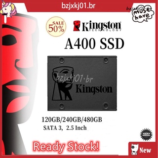 【Top Store】Kingston A400 Ssd Drive De Estado Sólido Sata 3 2.5 Polegadas - 30 /60/120 / 240 / 480gb Disko Resistente Para Desktop Laptop