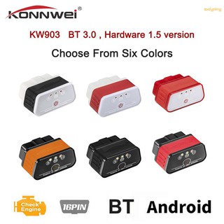 Toolgoing KONNWEI OBDII Mini BT3.0 Car Auto Diagnostic Scan Tools Compatible with Android Windows PC (Red White) KW903