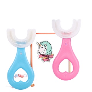 Escova Dental Macia Infantil Em Formato De U 360 Graus Bebê Crianças 2 A 6 Anos Silicone Limpeza Dentes