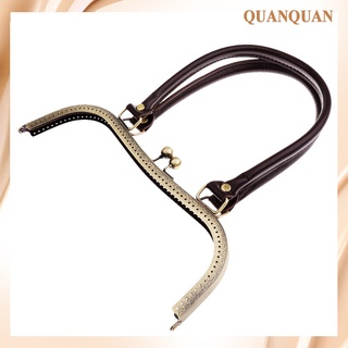 [quanquan] Purse Bag Frame Clasp Handle Metal Kiss Clasp Lock for DIY Clutch Bag Handbag and Purse Making27cm/11in (4)