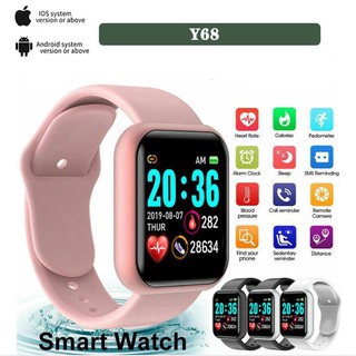 SmartWatch Y68 D20 Bluetooth USB Com Monitor Cardíaco Para Iphone E Android