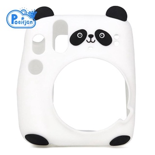 Bonito Panda Dos Desenhos Animados Urso De Silicone Suave Protective Camera Case Capa Carrying Bag Para Instax Mini 11 Filme Câmera Instantânea