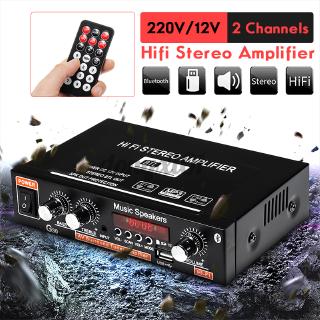 Amplificador De Áudio 12 / 220V Casa Amplificador De Potência Stereo Doméstico Placa De Som Fm Para Carros