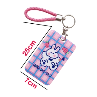 LANFY Cartoon Cute Animal Prints School Student Bag Pendant Korean style Credit Card Holder Bus Card Holder (2)