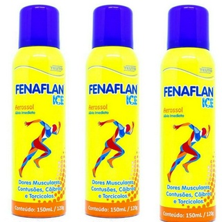 Fenaflan Ice 150ml Aerosol Kit c/3 un para Dores Musculares