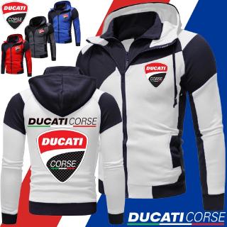 Nova Moda Corse Ducati Homens Jaqueta Com Zíper Jaqueta Bomber Jacket Outdoor Casual Sportswear Slim Fit