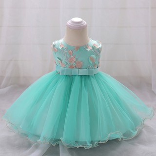 MQATZ 2022 Vestido De Princesa Floral Com Renda Para Casamento/Festa/Dama De Honra 3-24 Meses (8)