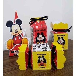 25 Caixas Mickey Mouse Personalizada Com Nome E Idade