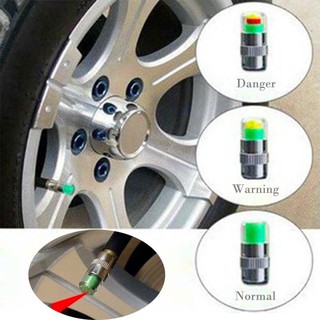 Car Auto Monitor De Pressão Dos Pneus Válvula Haste Cap Sensor Indicador 3 Alerta Cor (1)