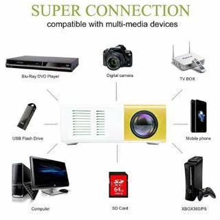 YG300 LED Projector 600 lumen 3.5mm Audio 320x240 Pixels YG-300 HDMI USB Mini Projector Home Media Player (3)