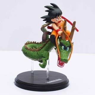 17cm Dragon Ball Z Fantastic Arts Action Figure Toy Son Goku Gokou Childhood Riding Shenron Model Toy for Children (1)