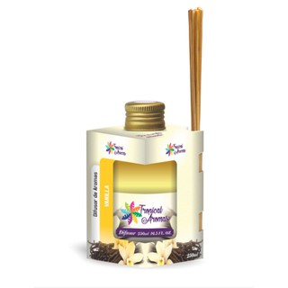 Aromatizador E Difusor De Ambiente com Varetas Vanilla 250ml Tropical Aromas