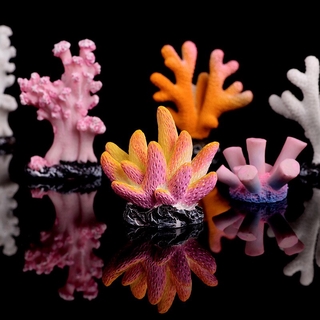 Resina Artificial Mini Decoração de Aquário de Coral Simulação Multicolorida Recife de Coral Estrela do Mar Jardim Bonsai Ornamento de Tanque de Peixe (3)