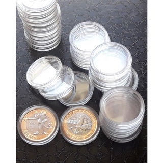 Cápsula de acrílico 27mm - ideal para moedas de 1 real.