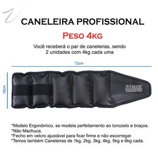 Kit Corda De Pular + Colchonete Preto + Par Caneleira Tornozeleira Peso 4kg Profissional (6)