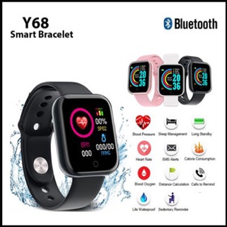 Smartwatch Y68 Relógio Inteligente Com Bluetooth Chamada/Frequência Cardíaca