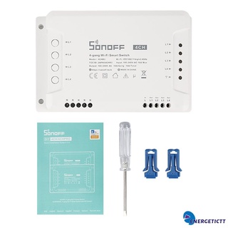 Sonoff 4ch Itead 4 Canais Interruptor Wifi De Montagem Com Trilho Din Sem Fio Smart Switch Energett