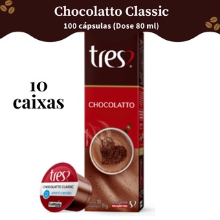 100 Cápsulas de Chocolatto TRES 3 Corações