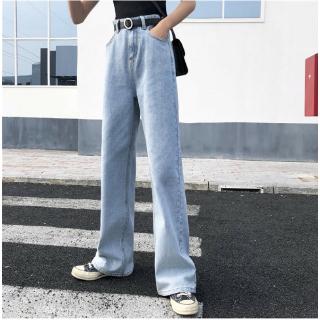 Jeans Coreanos Loose Women Casual Denim Reta Perna Larga Jeans (9)