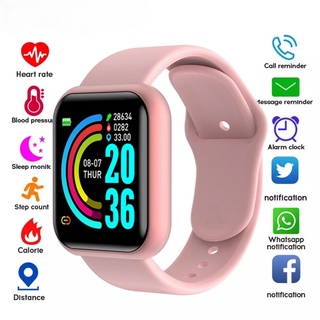 Y68 Ip67 Smartwatch À Prova D'água Heartrate Relógio Esportivo De Teste De Saúde Original Tela De 1.44 Polegada Para Android Ios