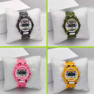 Promoção Relógios Acessórios para bebês e crianças Digital infantil Relógios digitais Cores de camuflagem Coloridos Meninos Meninas Esportes de silicone durável Função cronômetro