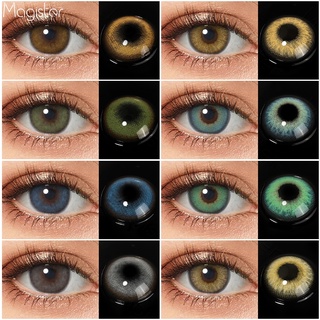 lentes de contato coloridas 1 par de lentes de contato gray Dia 14.0mm Magister Gray Blue