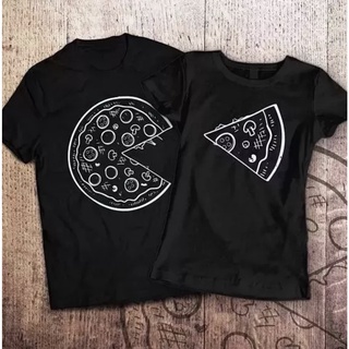 Kit 2 Camisetas Camiseta Casal Namorados Amigas Pizza Metade Pedaço Camisa