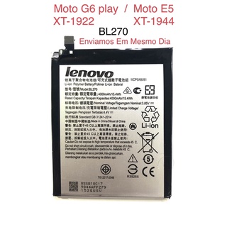 Bateria para Moto G6 Play Xt1922 moto E5 Xt1944 e Lenovo Vibe K6 Plus Bl270 4000 mAh pronta entrega