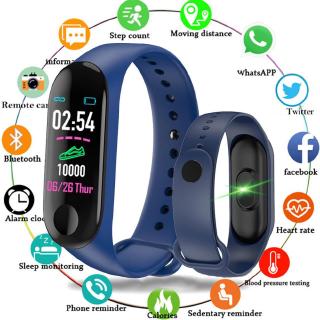 Pulseira Smart M3 / Monitor Fitness / Cardíaco Digital com Bluetooth Masculino Esportivo