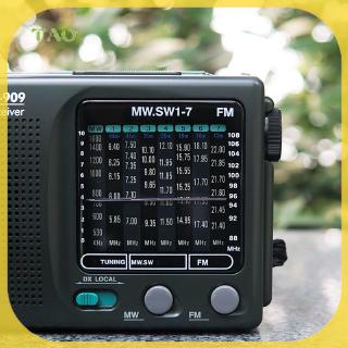 TECSUN R-909 Receptor Portátil Rádio FM MW (AM) SW (Shortwave) Mundo 9 Bandas t