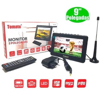 Tv Digital Portatil - Tela Monitor de 9 Pol. - Tomate Mtm 909