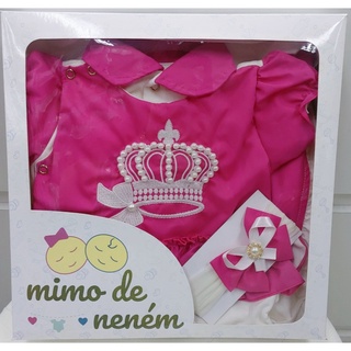 Kit Saída De Maternidade Menina Princesa Rosa 4 Peças PINK (2)