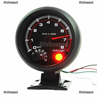 Ayellowgod 3.75 "Tacômetro Do Carro Universal Medidor De Calibre Medidor De Luz Led 0-8000 Rpm (4)