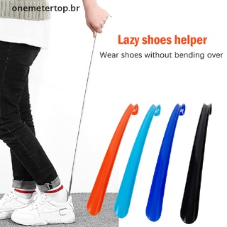 【onemetertop】 Plastic Extra Long Shoehorn Lazy Shoe Helper Long Handle Shoes Lifter Shoehorn 【BR】