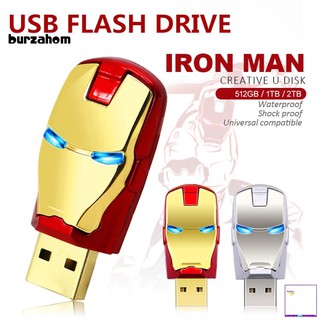 【 Compre】 Homem De Ferro 512GB 1TB 2TB Usb 2.0 Flash Drive De Dados Armazenamento Polegar Memory Stick