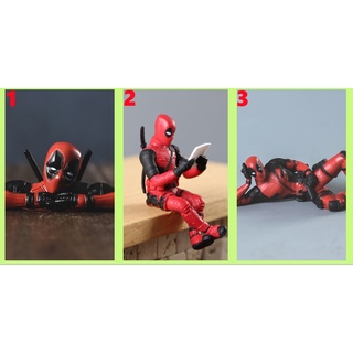Spot The Avengers Mini Estatueta Deadpool Sentado Postura Livro De Leitura Xiaojianjian Decoração De Mesa Carro Criativo (4)