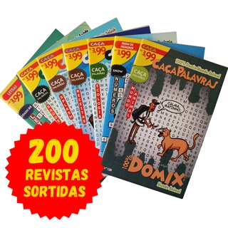 200 Revistas Caça Palavra Letrix Cruzada Passatempo Atacado