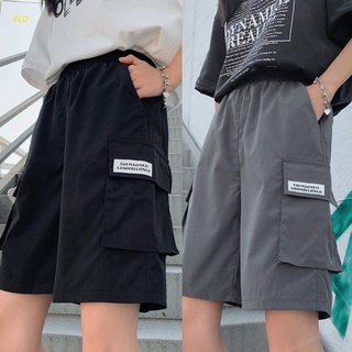 Women Summer Loose Cargo Shorts Harajuku Hip Hop Multi Pockets Wide Leg Pants