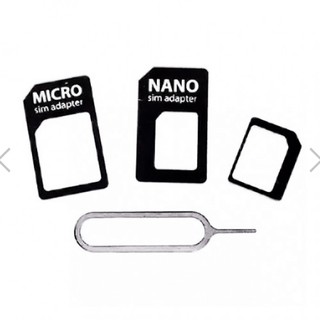 Adaptador 3 x 1 Para Nano Mini e Micro Chip de Celular COM PINO EXTRAÇÃO