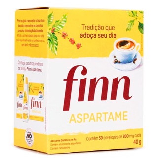 Adoçante Dietético em Pó Finn Aspartame - Ct 50 env - 40g