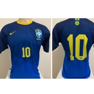 Camisa De Time Do Brasil Azul - Todas as Cores Seleção Brasileira Numero 10
