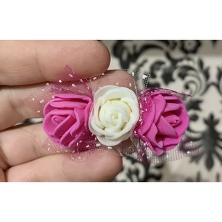 Tiara pet de flores - PELO LONGO - Kit com 3 unidades