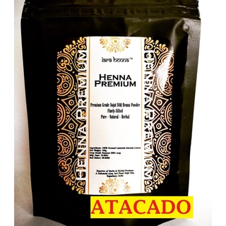 Henna Powder Da Índia - 100g ATACADO Tinta vegetal em pó 100% natural e vegetal sem química. Cobre totalmente cabelos brancos. Vegan!! Não testado em animais