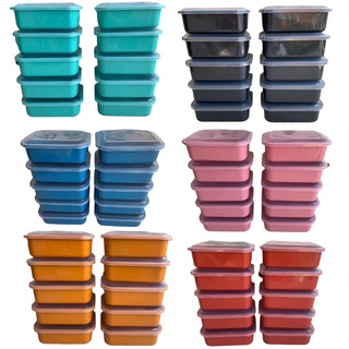 kit 10 tapuer plástico com tampa transparente vasilhas potes cozinha freezer microonda ses