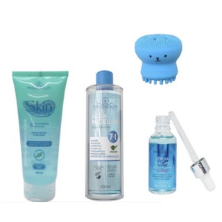Sabonete Skin Comfort + Água Micelar + Sérum Ácido Hialurônico + Esponja de Limpeza